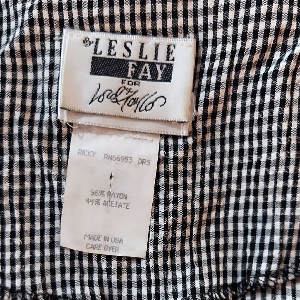 Vintage B & W Leslie Fay Dress for Lord & Taylor - Picture 6 of 7